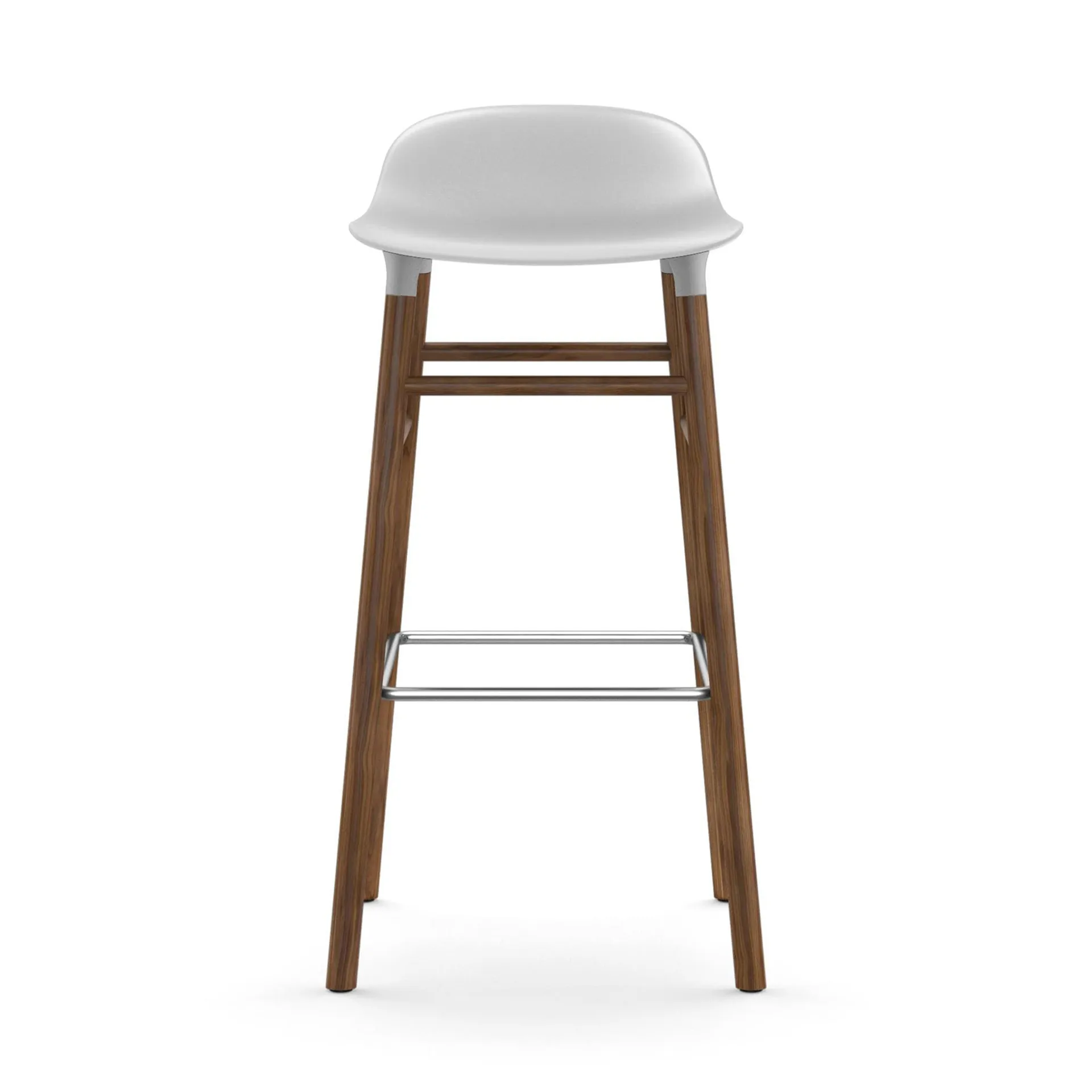 Form 吧台椅 胡桃木腿, 白色 Normann Copenhagen