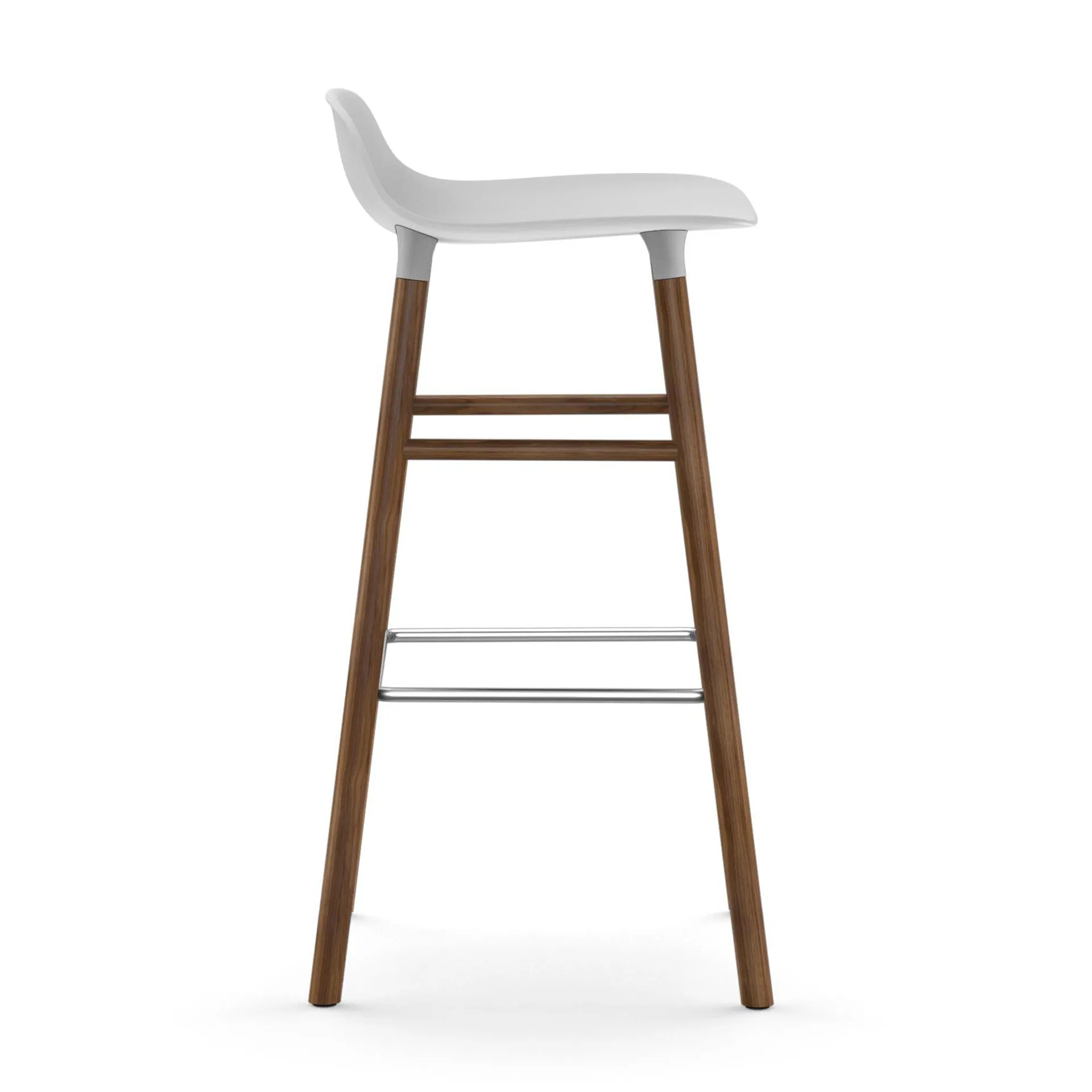 Form 吧台椅 胡桃木腿, 白色 Normann Copenhagen