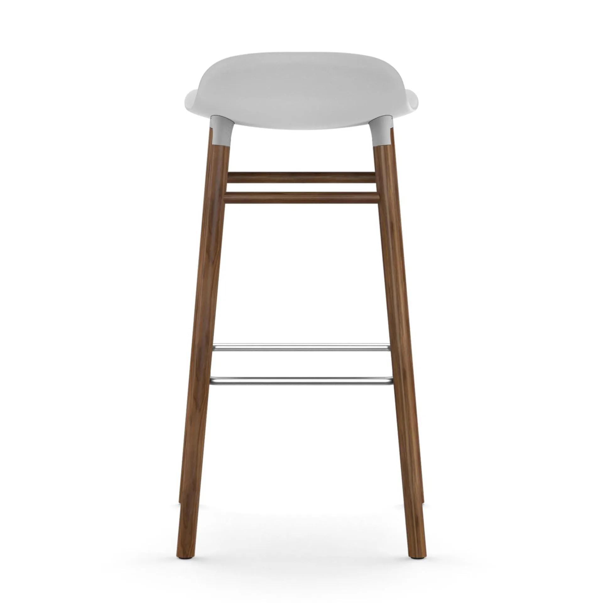 Form 吧台椅 胡桃木腿, 白色 Normann Copenhagen