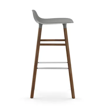 Form 吧台椅 胡桃木腿 - 灰色 - Normann Copenhagen