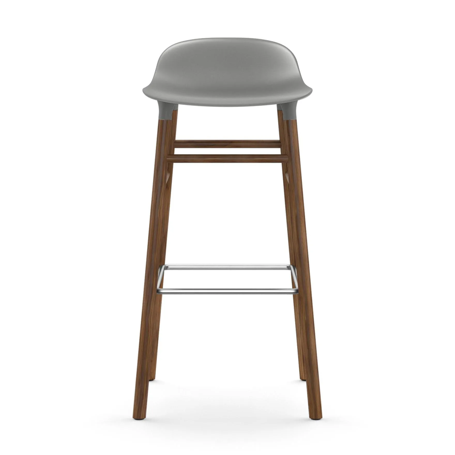 Form 吧台椅胡桃木腿款, 灰色 Normann Copenhagen