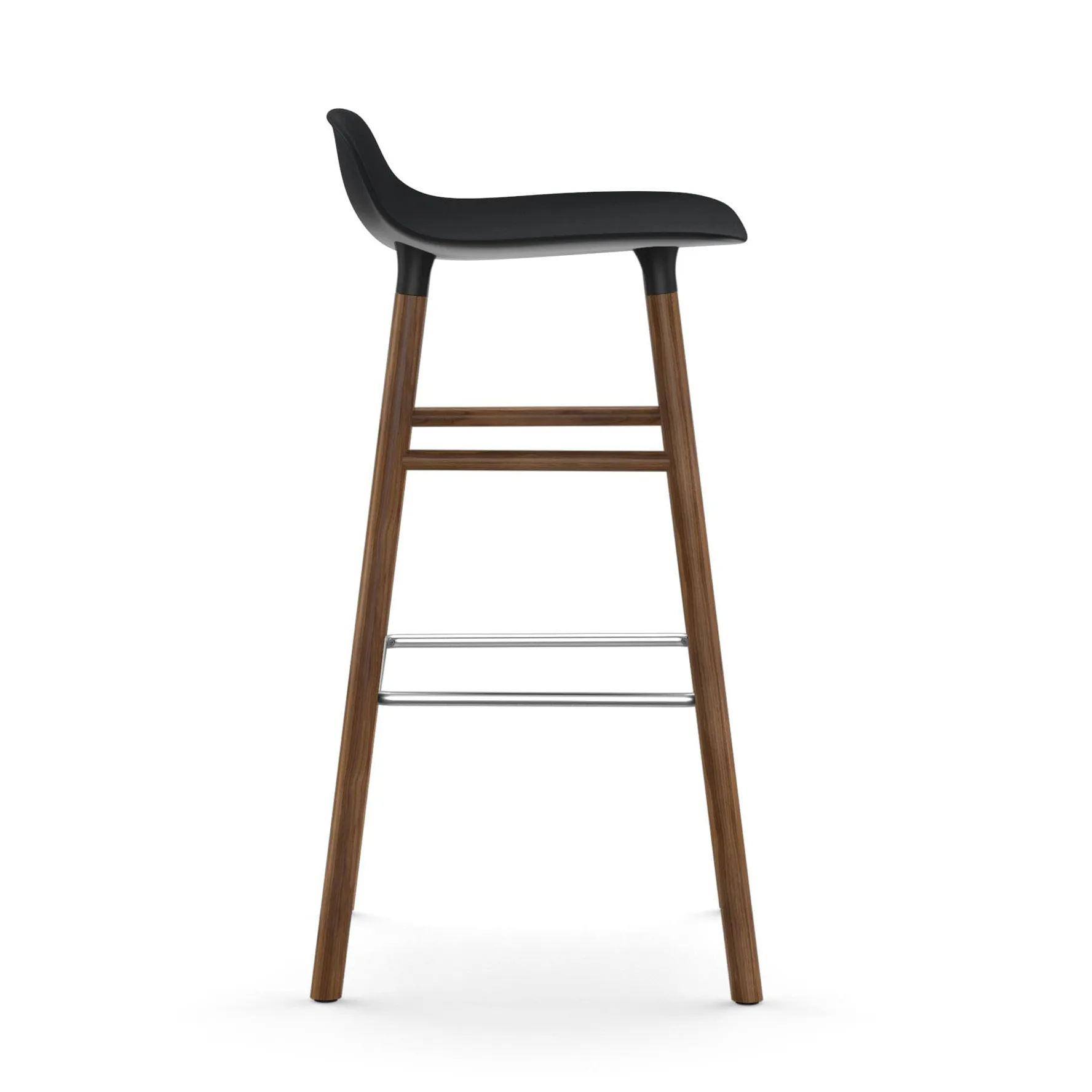 Form 吧台椅 胡桃木腿, 黑色 Normann Copenhagen