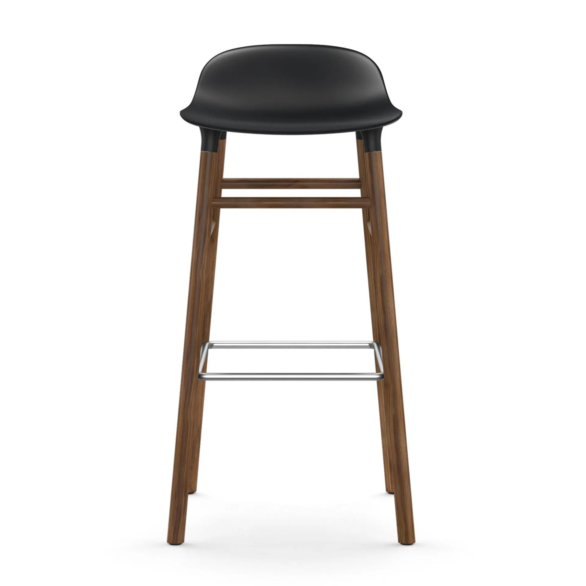 Form 吧台椅 胡桃木腿, 黑色 Normann Copenhagen