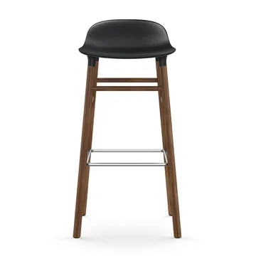 Form 吧台椅 胡桃木腿 - 黑色 - Normann Copenhagen