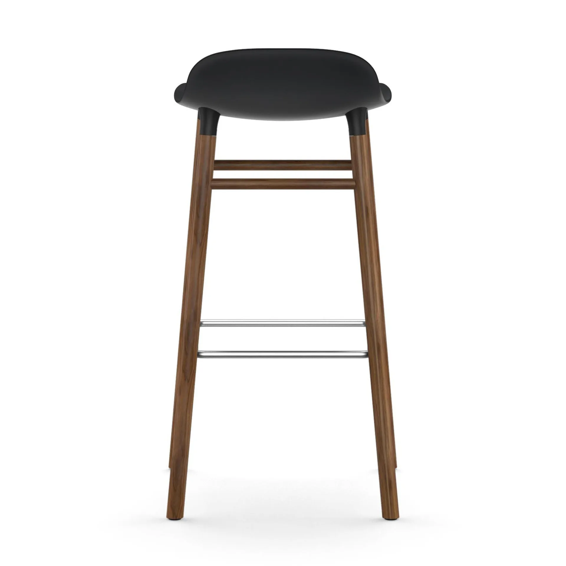 Form 吧台椅 胡桃木腿, 黑色 Normann Copenhagen
