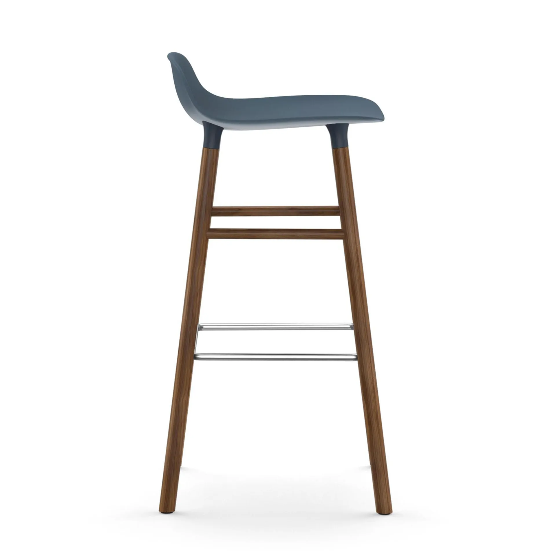 Form 吧台椅 胡桃木腿, 蓝色 Normann Copenhagen
