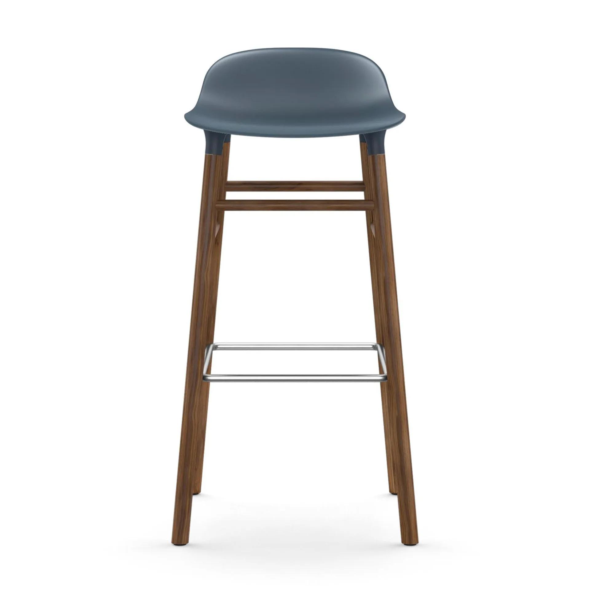 Form 吧台椅 胡桃木腿, 蓝色 Normann Copenhagen