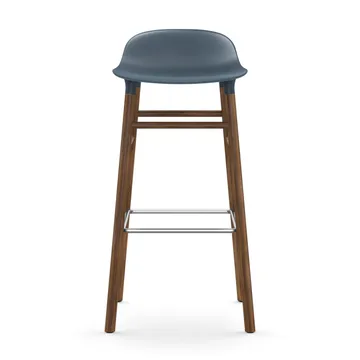Form 吧台椅 胡桃木腿 - 蓝色 - Normann Copenhagen
