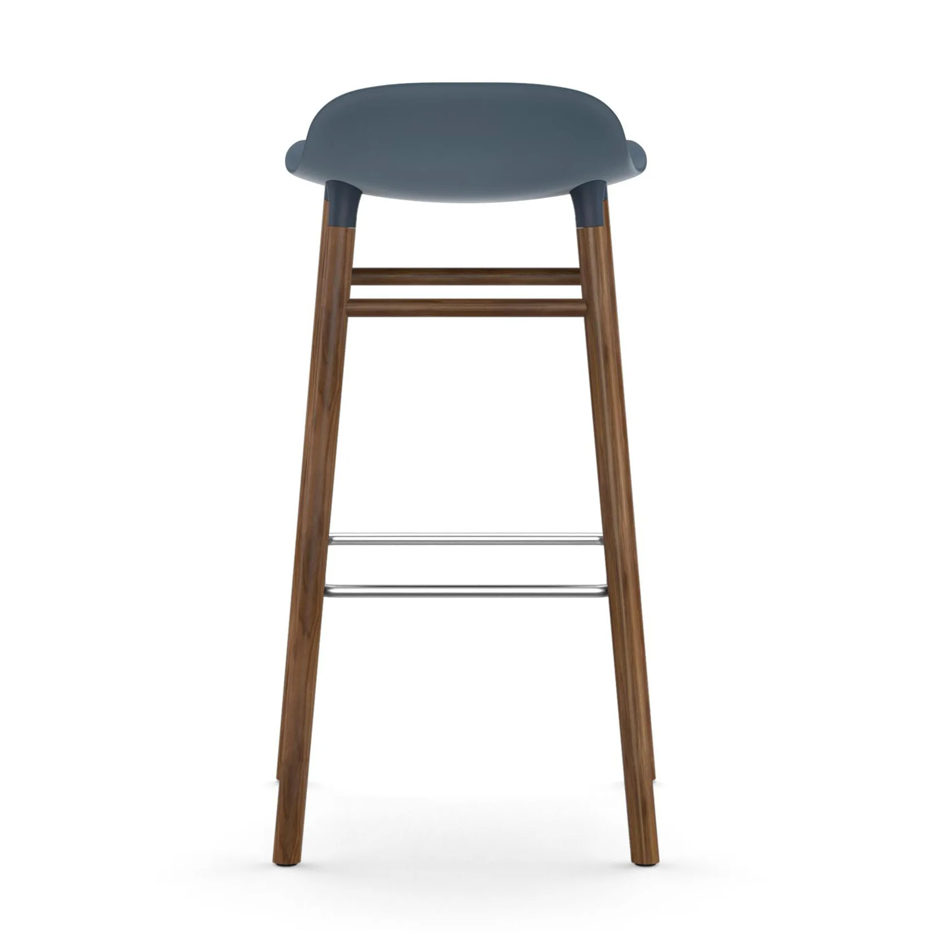 Form 吧台椅 胡桃木腿, 蓝色 Normann Copenhagen