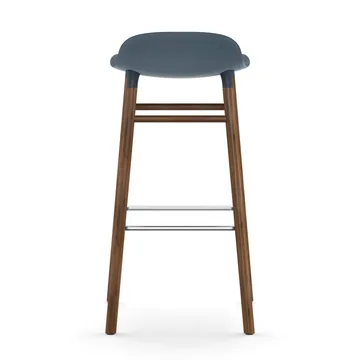 Form 吧台椅 胡桃木腿 - 蓝色 - Normann Copenhagen
