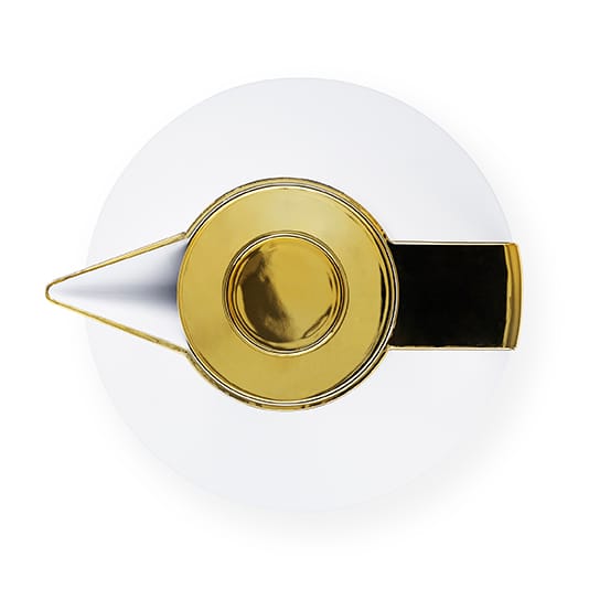 Geo vacuum jug, 白色-gold Normann Copenhagen