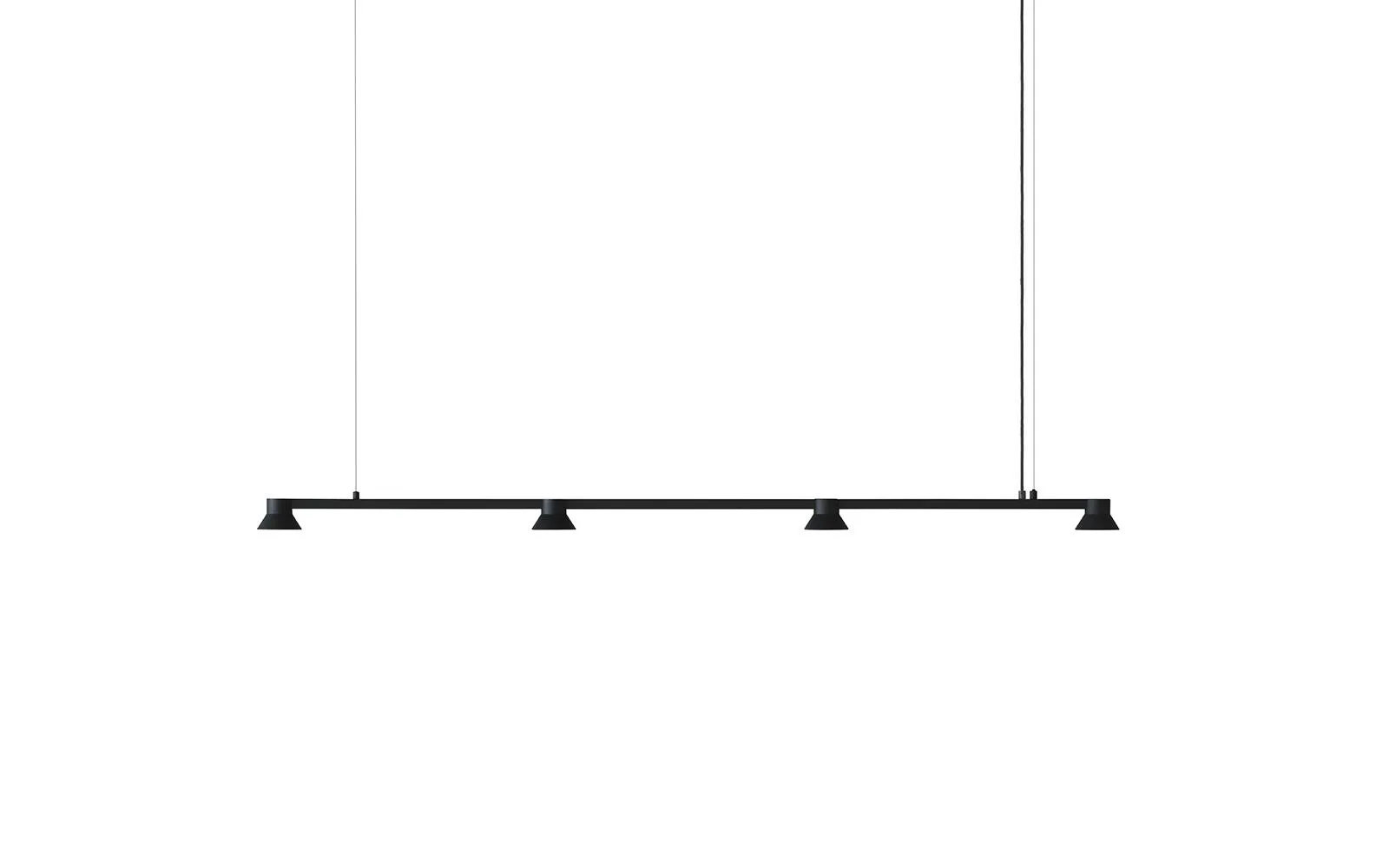 Hat Linear大号吊灯北欧线性灯, 黑色 Normann Copenhagen
