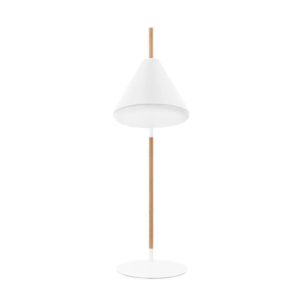 Hello 落地灯, 白色_榉木支腿 Normann Copenhagen