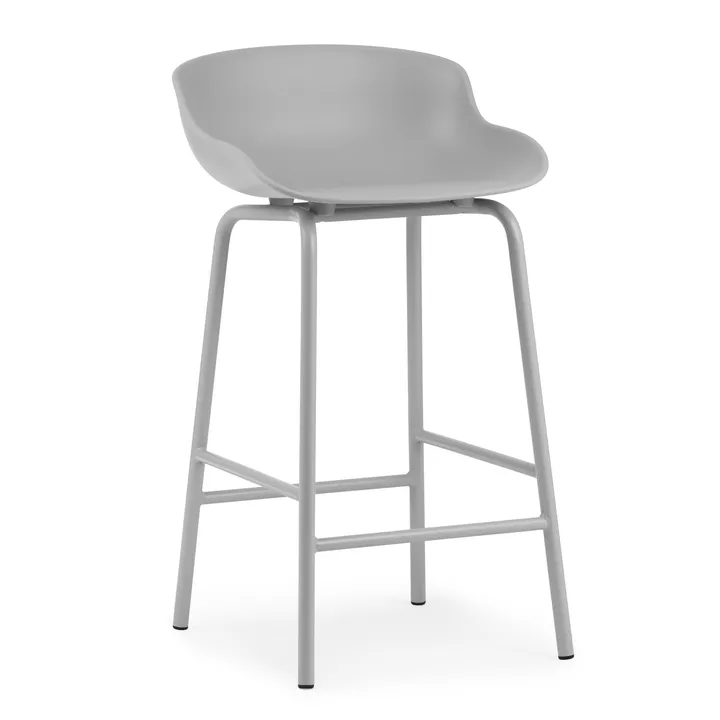 Hyg 吧台椅款式金属腿65cm - 灰色 - Normann Copenhagen