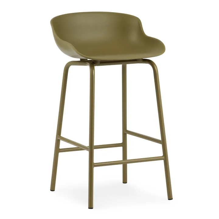 Hyg 吧台椅 金属腿65cm - 橄榄绿 - Normann Copenhagen