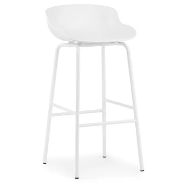 Hyg barstool metal legs 75 cm - 白色 - Normann Copenhagen