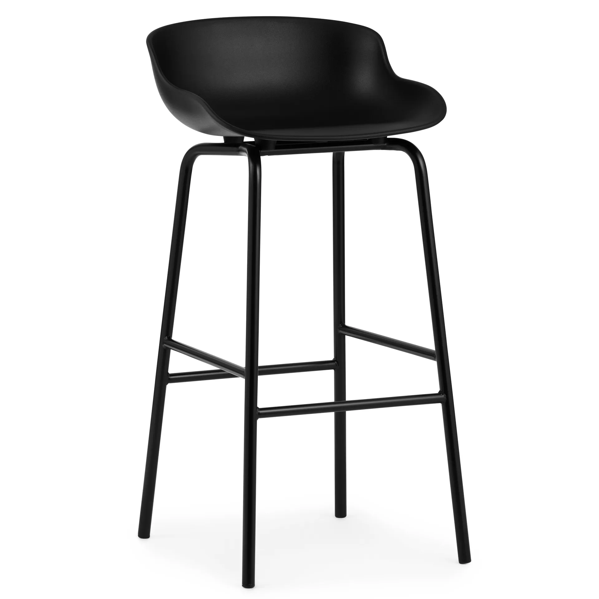 Hyg barstool metal legs 75 cm, 黑色 Normann Copenhagen