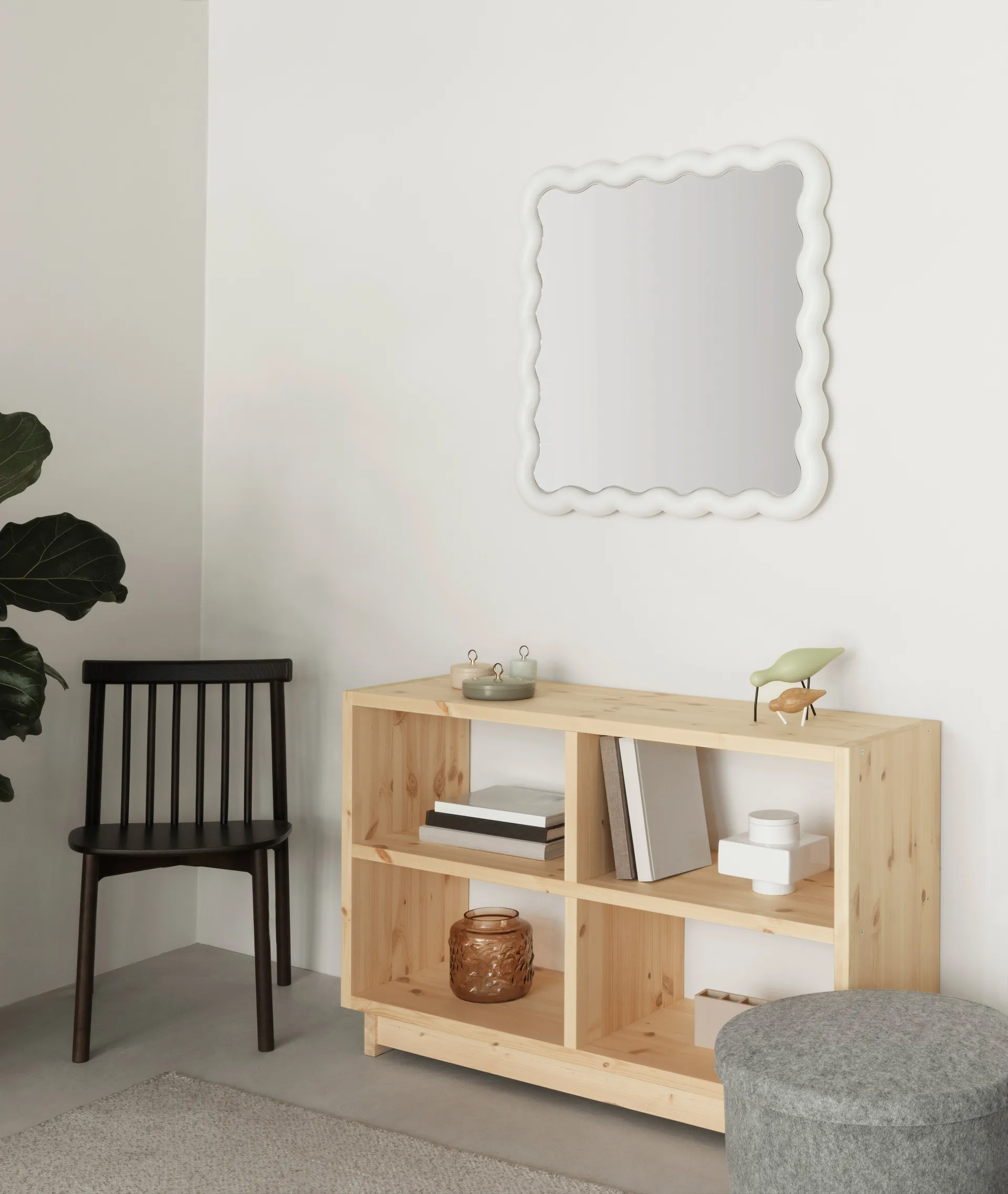 Illu 镜子 80x80cm, 白色 Normann Copenhagen