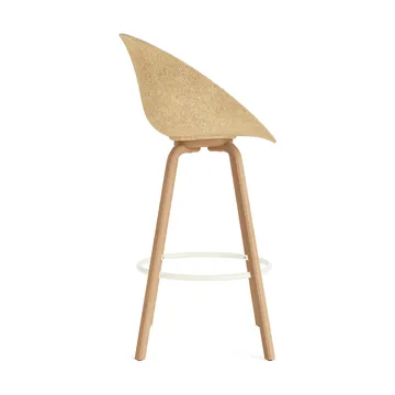 Mat 扶手椅 前饰面软包 75cm - Hallingdal 110_麻色_山毛榉_奶油色钢材 - Normann Copenhagen