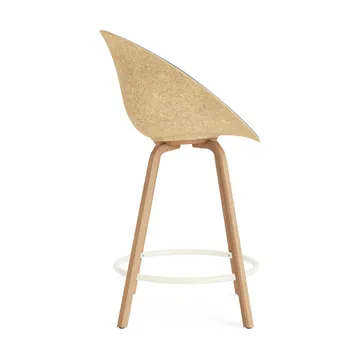 Mat Bar Armchair 前饰面软包 65cm - Remix 133_麻色_山毛榉_奶油色钢材 - Normann Copenhagen
