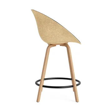 Mat Bar Armchair 前饰面软包 65cm - Ultra 41599_麻色_山毛榉_黑色钢材 - Normann Copenhagen
