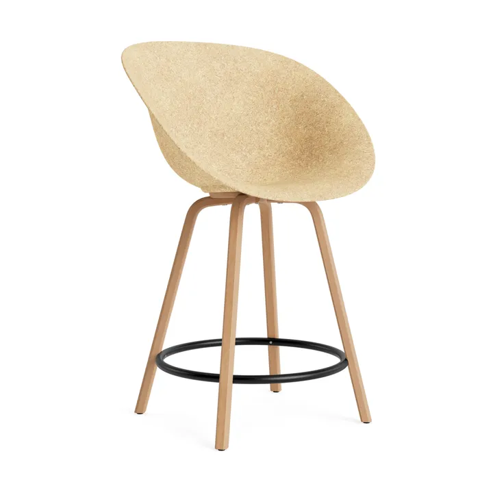Mat Bar Armchair 扶手椅 65cm - 麻色_榉木_黑色钢 - Normann Copenhagen