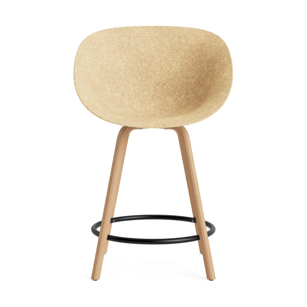 Mat Bar Armchair 扶手椅 65cm, 麻色_榉木_黑色钢 Normann Copenhagen