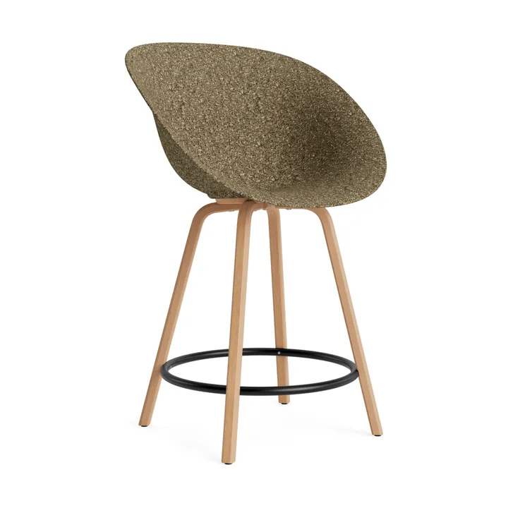 Mat Bar Armchair 扶手椅 65cm - 海藻色_山毛榉_黑色钢材 - Normann Copenhagen