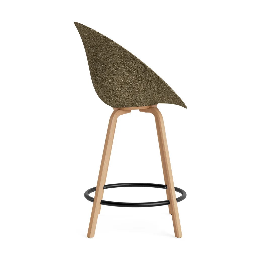 Mat Bar Armchair 扶手椅 65cm, 海藻色_山毛榉_黑色钢材 Normann Copenhagen