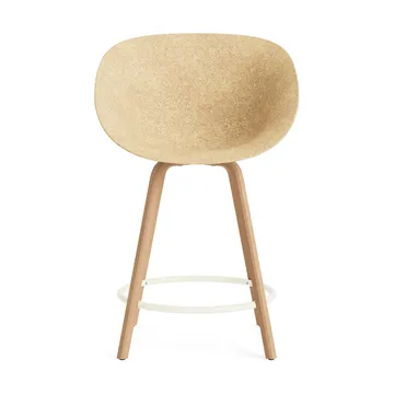 Mat Bar Armchair 扶手椅 65cm - 麻色_山毛榉_奶油色钢材 - Normann Copenhagen