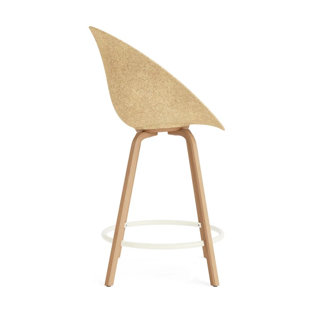 Mat Bar Armchair 扶手椅 65cm, 麻色_山毛榉_奶油色钢材 Normann Copenhagen