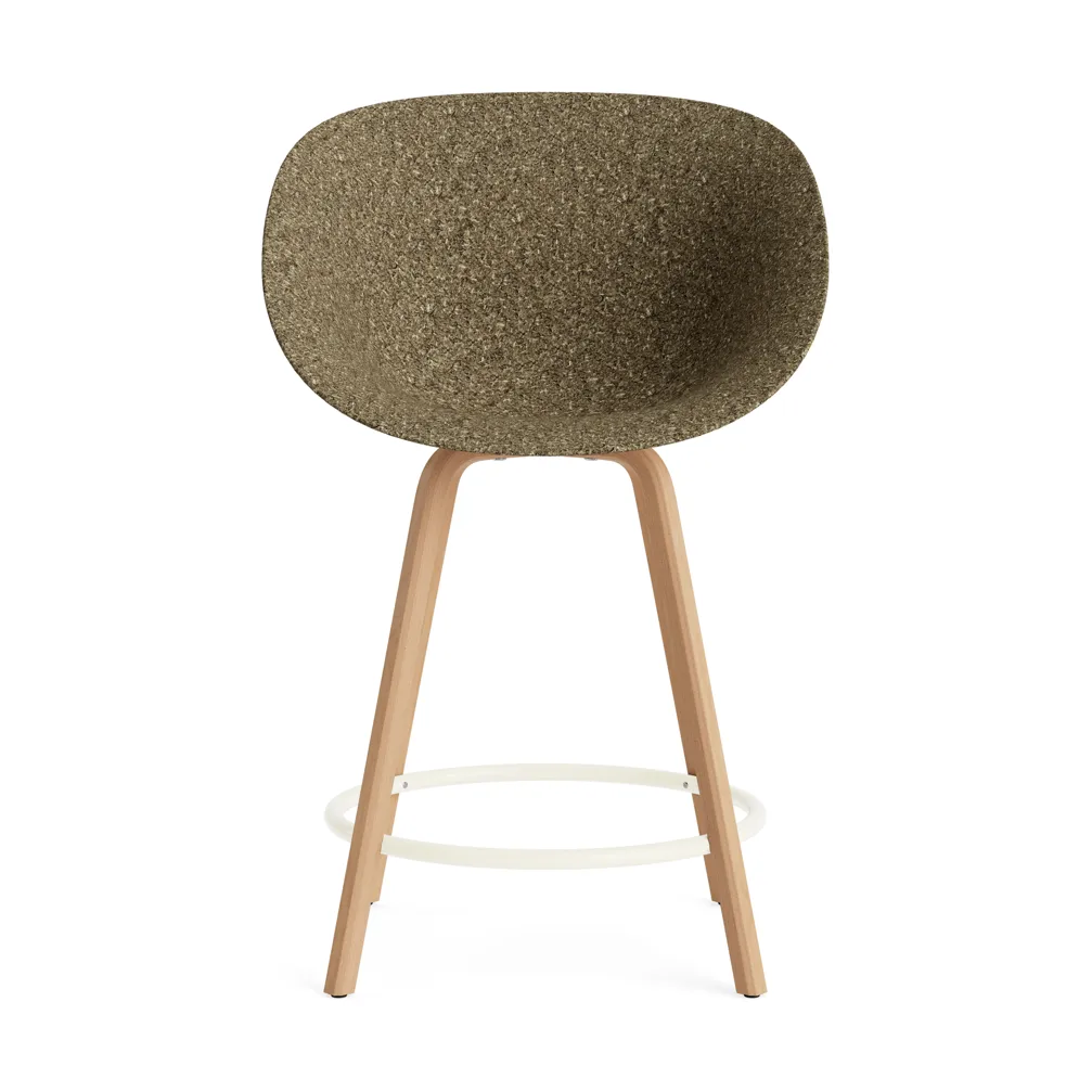 Mat Bar Armchair 扶手椅 65cm, 海藻色_山毛榉_奶油色钢材 Normann Copenhagen