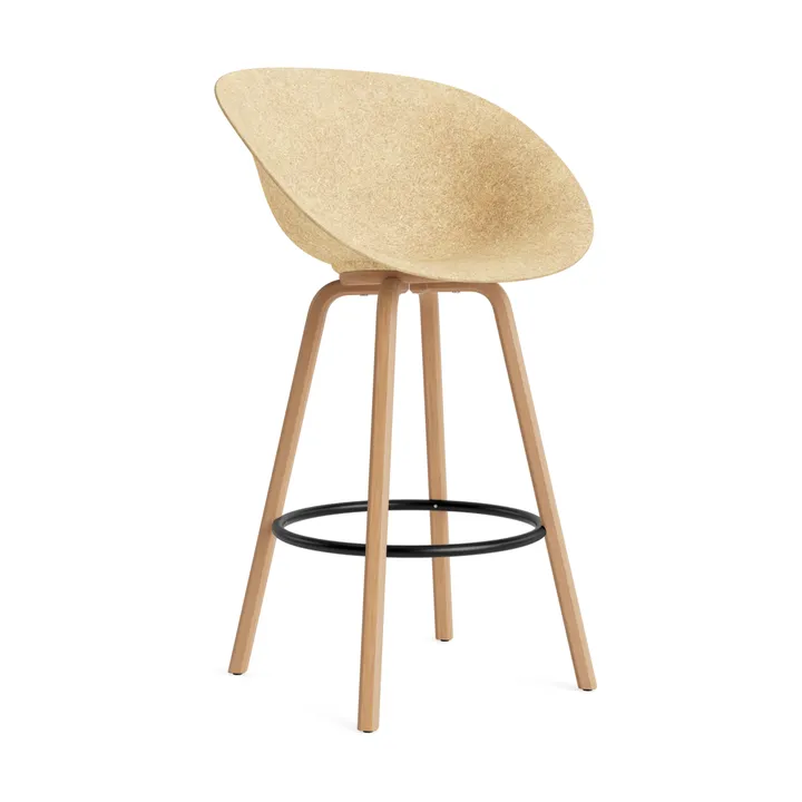 Mat Bar Armchair 扶手椅 75cm - 麻色_山毛榉_黑色钢材 - Normann Copenhagen