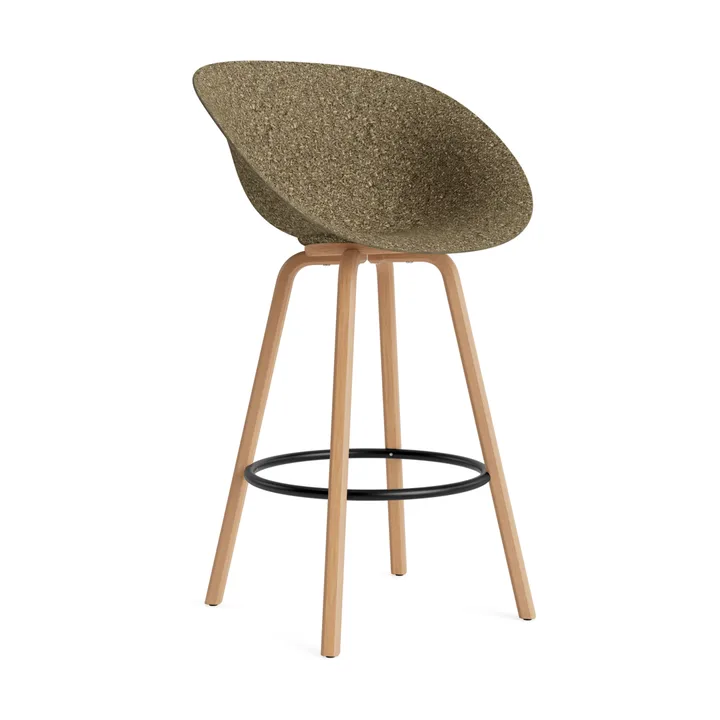 Mat Bar Armchair 扶手椅 75cm - 海藻色_山毛榉_黑色钢材 - Normann Copenhagen