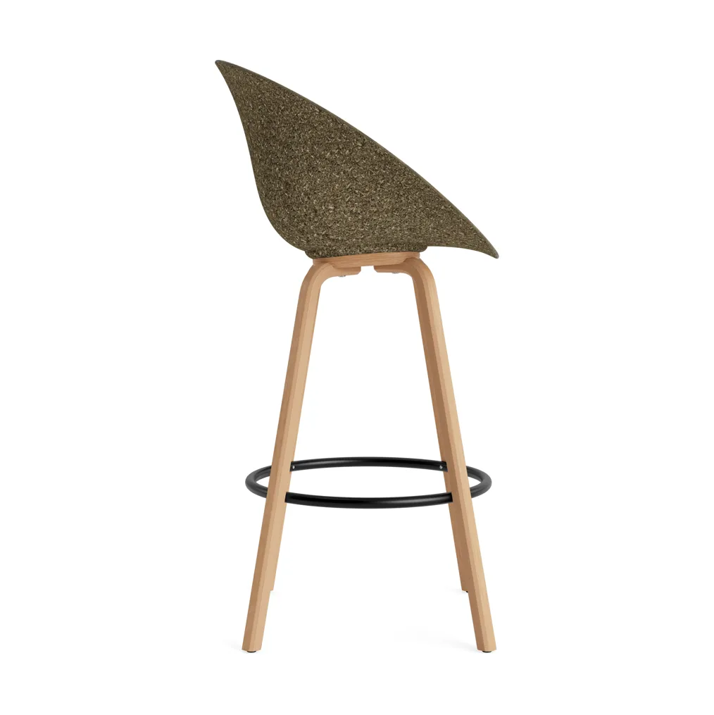 Mat Bar Armchair 扶手椅 75cm, 海藻色_山毛榉_黑色钢材 Normann Copenhagen