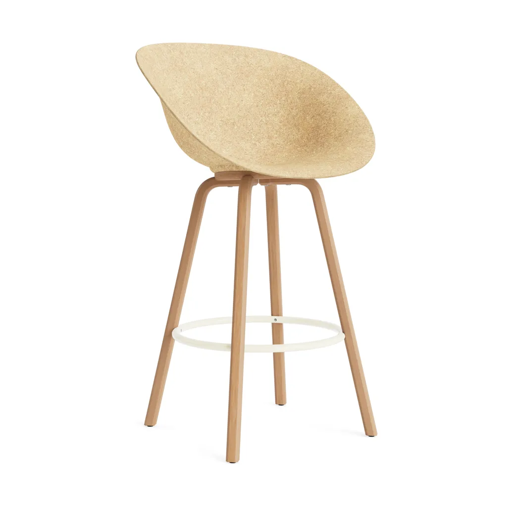 Mat Bar Armchair 扶手椅 75cm, 麻色_山毛榉_奶油色钢材 Normann Copenhagen