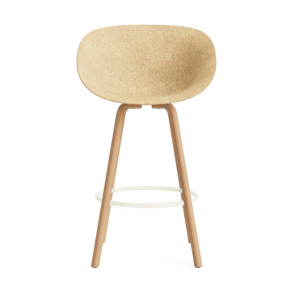 Mat Bar Armchair 扶手椅 75cm, 麻色_山毛榉_奶油色钢材 Normann Copenhagen