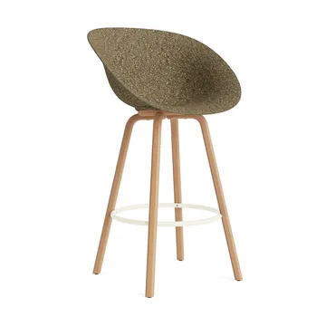 Mat Bar Armchair 扶手椅 75cm - 海藻色_山毛榉_奶油色钢材 - Normann Copenhagen