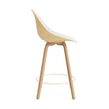 Mat Bar Chair 高脚凳 前饰面软包 65cm - Hallingdal 110_麻色_山毛榉_奶油色钢材 - Normann Copenhagen
