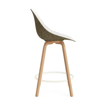 Mat Bar Chair 高脚凳 前饰面软包 65cm - Hallingdal 110_海藻色_山毛榉_奶油色钢材 - Normann Copenhagen