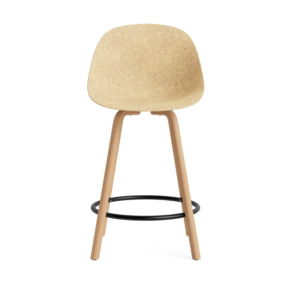 Mat Bar Chair 高脚凳 65cm, 麻色_山毛榉_黑色钢材 Normann Copenhagen