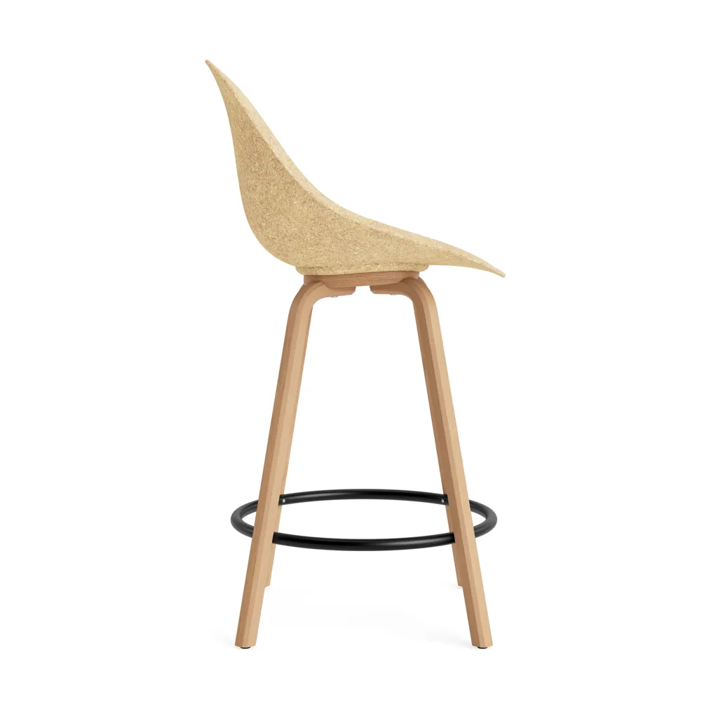 Mat Bar Chair 高脚凳 65cm, 麻色_山毛榉_黑色钢材 Normann Copenhagen