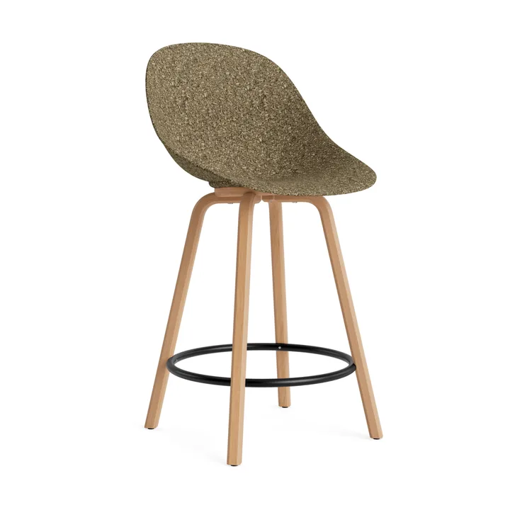 Mat Bar Chair 高脚凳 65cm - 海藻色_山毛榉_黑色钢材 - Normann Copenhagen