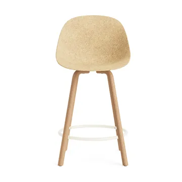 Mat Bar Chair 高脚凳 65cm - 麻色_山毛榉_奶油色钢材 - Normann Copenhagen