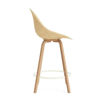 Mat Bar Chair 高脚凳 65cm - 麻色_山毛榉_奶油色钢材 - Normann Copenhagen