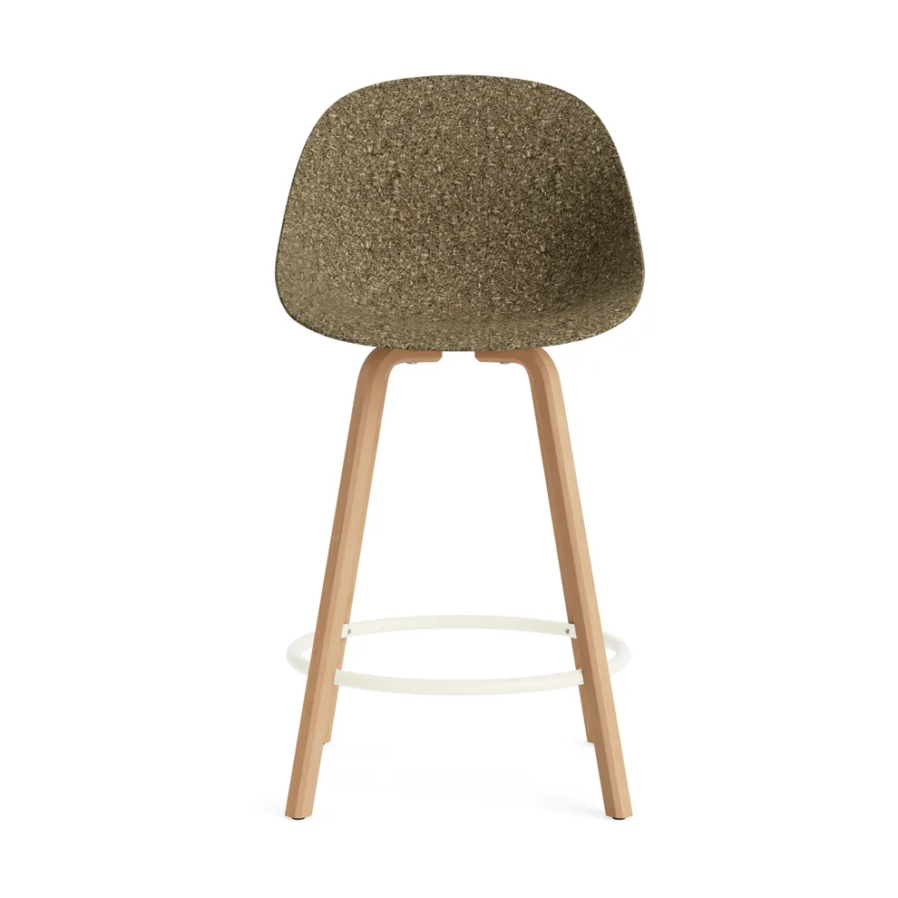 Mat Bar Chair 高脚凳 65cm, 海藻色_山毛榉_奶油色钢材 Normann Copenhagen