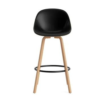 Mat Bar Chair 高脚凳 前饰面软包 75cm - Ultra 41599_海藻色_山毛榉_黑色钢材 - Normann Copenhagen