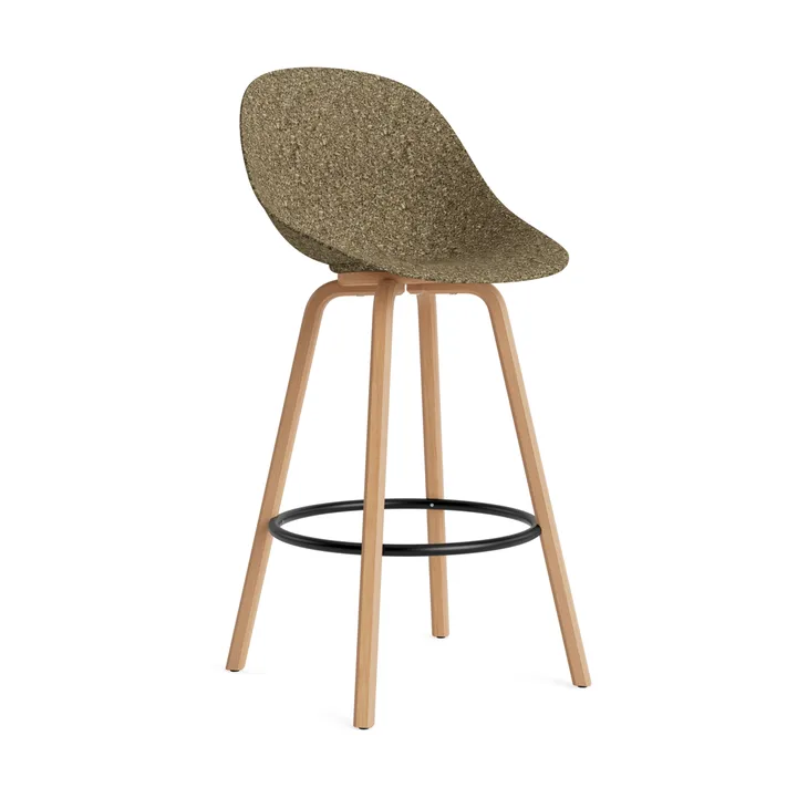 Mat Bar Chair 高脚凳 75cm - 海藻色_山毛榉_黑色钢材 - Normann Copenhagen