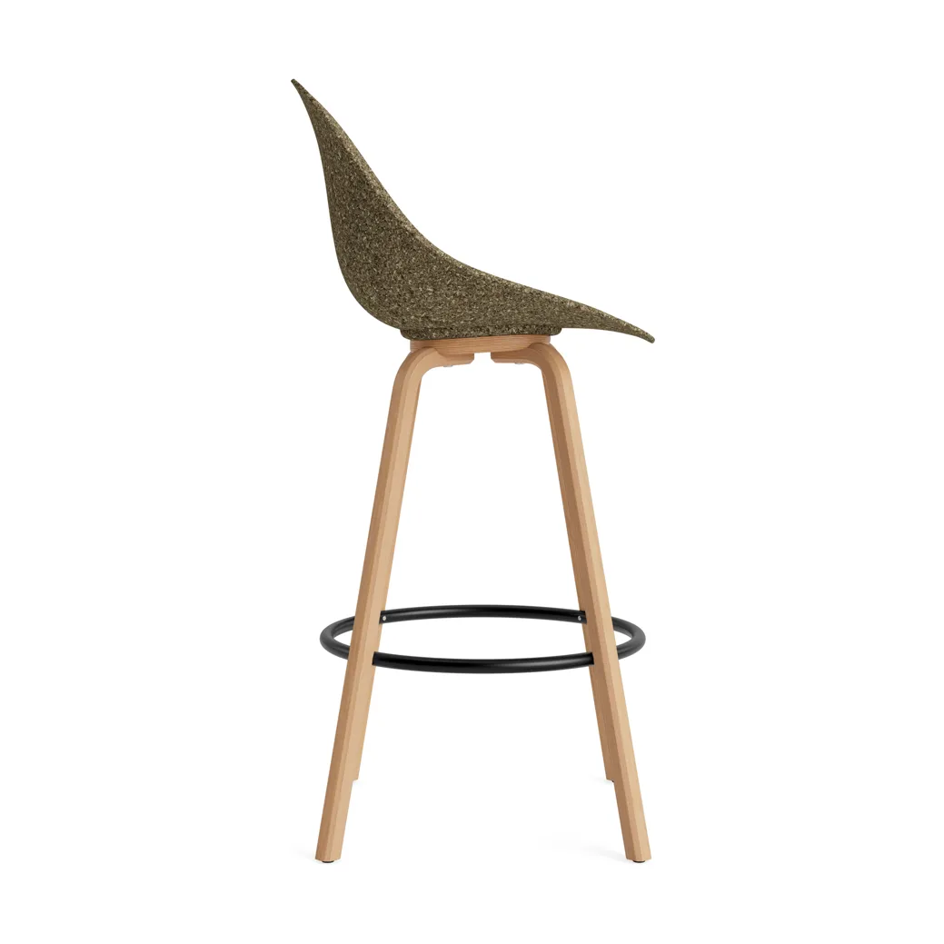 Mat Bar Chair 高脚凳 75cm, 海藻色_山毛榉_黑色钢材 Normann Copenhagen