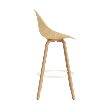 Mat Bar Chair 高脚凳 75cm - 麻色_山毛榉_奶油色钢材 - Normann Copenhagen